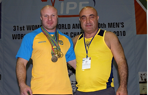 www.poltava.pl.ua   Михаил Буланый со своим тренером Лерником Матосяном