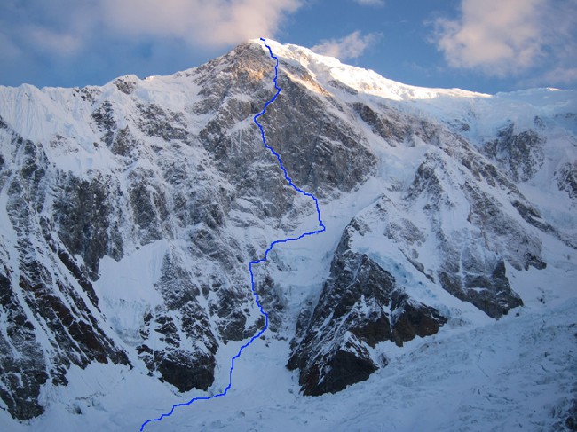 3200-метровый маршрут по Юго-Восточному склону Foraker (5304m), Аляска
