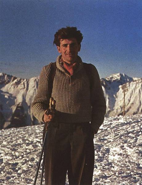 Hermann Buhl (Герман Буль) на вершине Patscherkofel, 1952 год