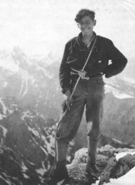 Герман Буль в возрасте 14 лет в Karwendel