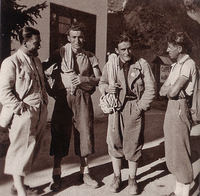 Джино Солда (GINO SOLDA) и Umberto Conforto в 1936 после первого покорения Marmolada