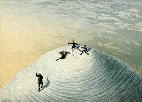 «На вершине Монблана», George Baxter, 1853. 