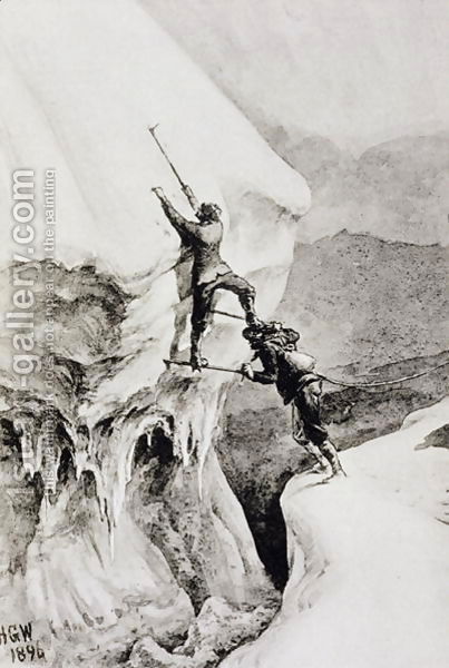 иллюстрация под названием «это возможно» из книги «Scrambles Amongst»  Edward Whymper 1871 год