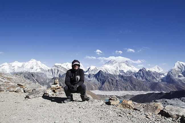 Вид с Great Himalaya Trail на Эверест