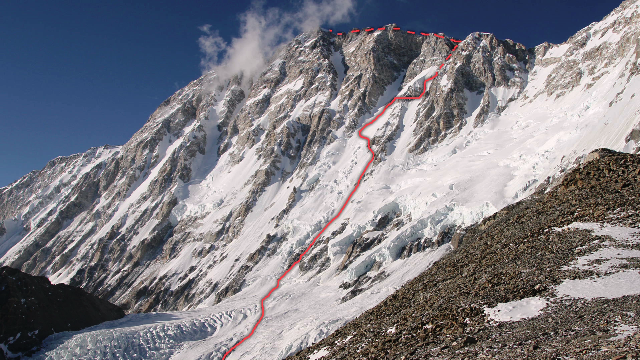 маршрут Ueli Steck на Шиша Пангма (Shishapangma (8,013 м))