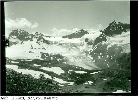 Ледник Ochsentaler в 1927 году. 