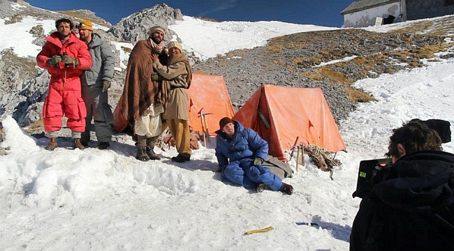 На съемках фильма "K2-La montagna dItalia"