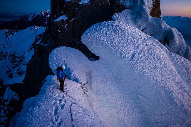 второе зимнее прохождение по маршруту "Exocet" на вершину Cerro Stanhardt (Патагония)