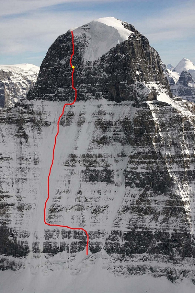 Новый маршрут по Северной стене Mt. Alberta (Скалистые горы, Канада)