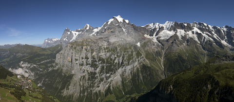 Панорама на Eiger, Mönch и Jungfrau