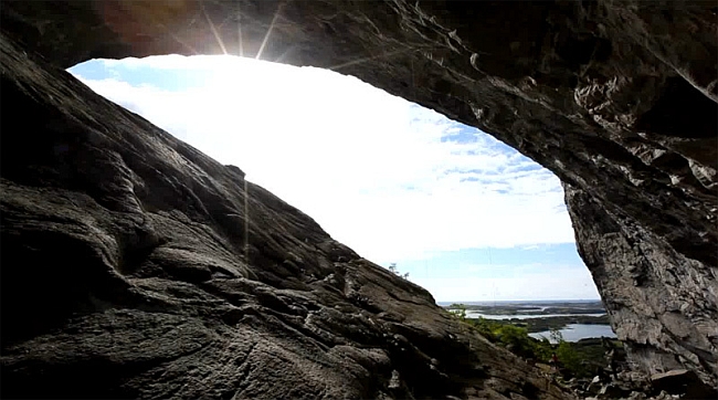 Норвежская пещера Hanshelleren  в регионе Flatanger