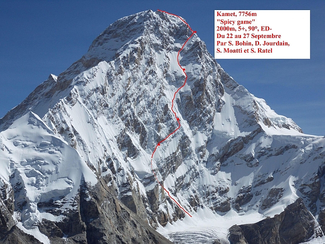 Новый Французский маршрут в альпийском стиле на гималайскую вершину Kamet (7,756 м) "Spicy Game"