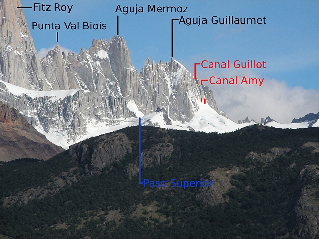 Вершина Aguja Mermoz в массиве Фитц-Рой (Fitz Roy)