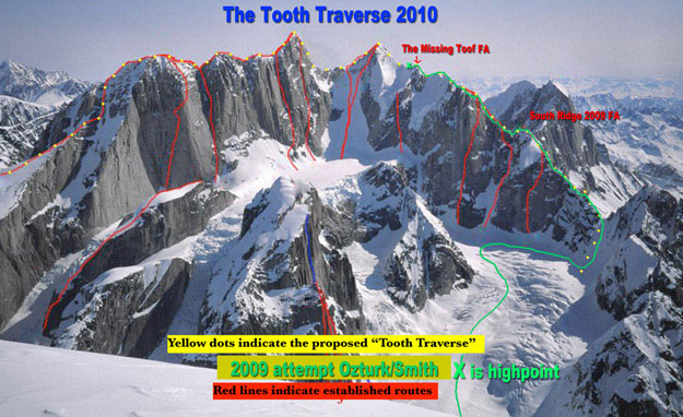 8-и километровый траверс "Tooth Traverse" по горному массиву Mooses Tooth в Ruth George (Аляска)