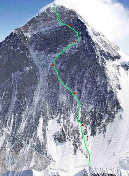 планируемый новый маршрут на Эверест Урубко и Болотова