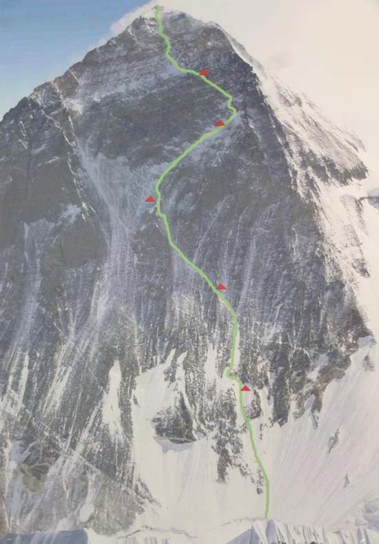 Предполагаемый маршрут на Эверест/ The route they hope to climb Everest