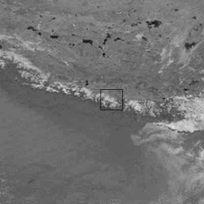Спутниковые фотографии, показывающие изменение погоды у Эвереста в течение дня 10 мая 1996 г