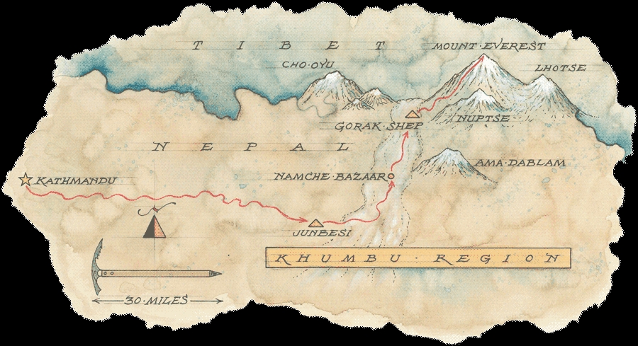  Маршрут длинной в 280 километров к Базовому лагерю Эвереста американская экспедиция смогла преодолеть лишь за 3 недели 