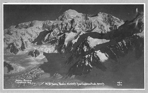  Мак-Кинли (Денали; англ. Mount McKinley, Denali) высотой 6194 метра. Фото 1910 года 