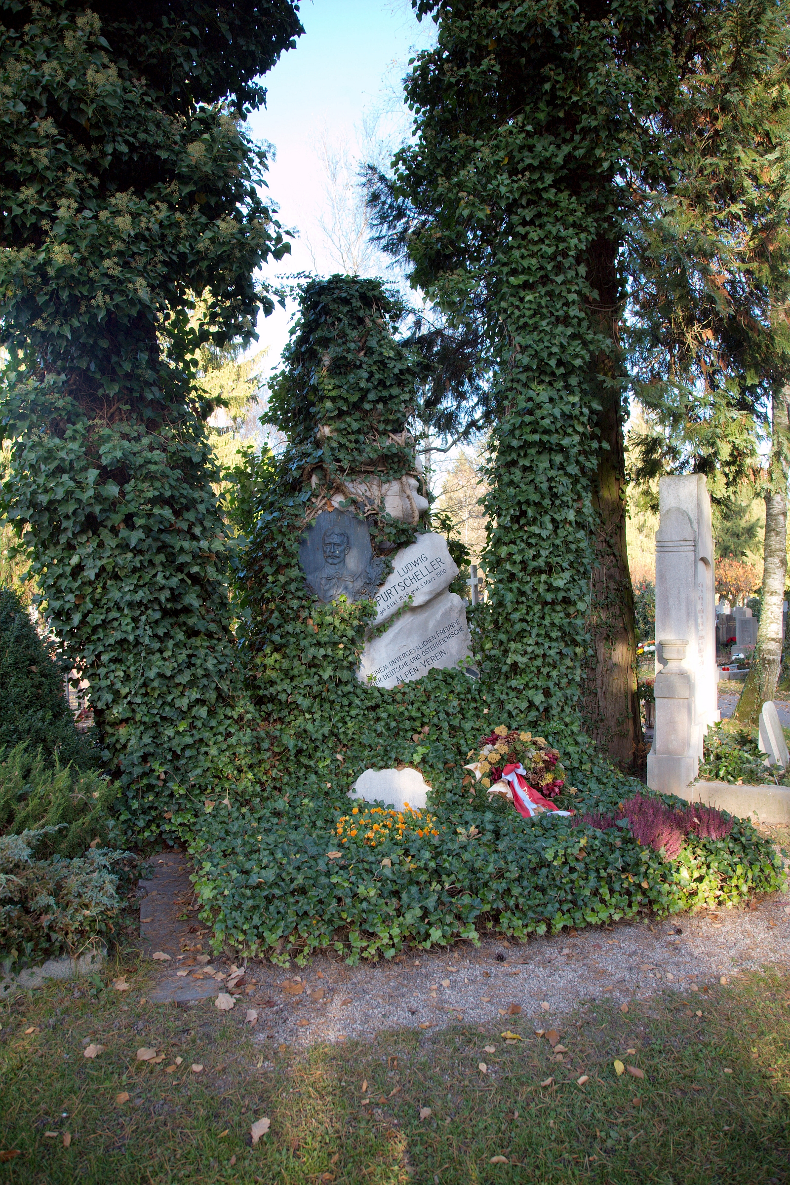 могила Людвига Пурчеллера в городском кладбище Зальцбурга