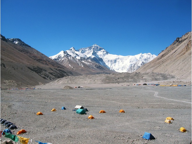 Базовый лагерь у Эвереста с Китайской стороны