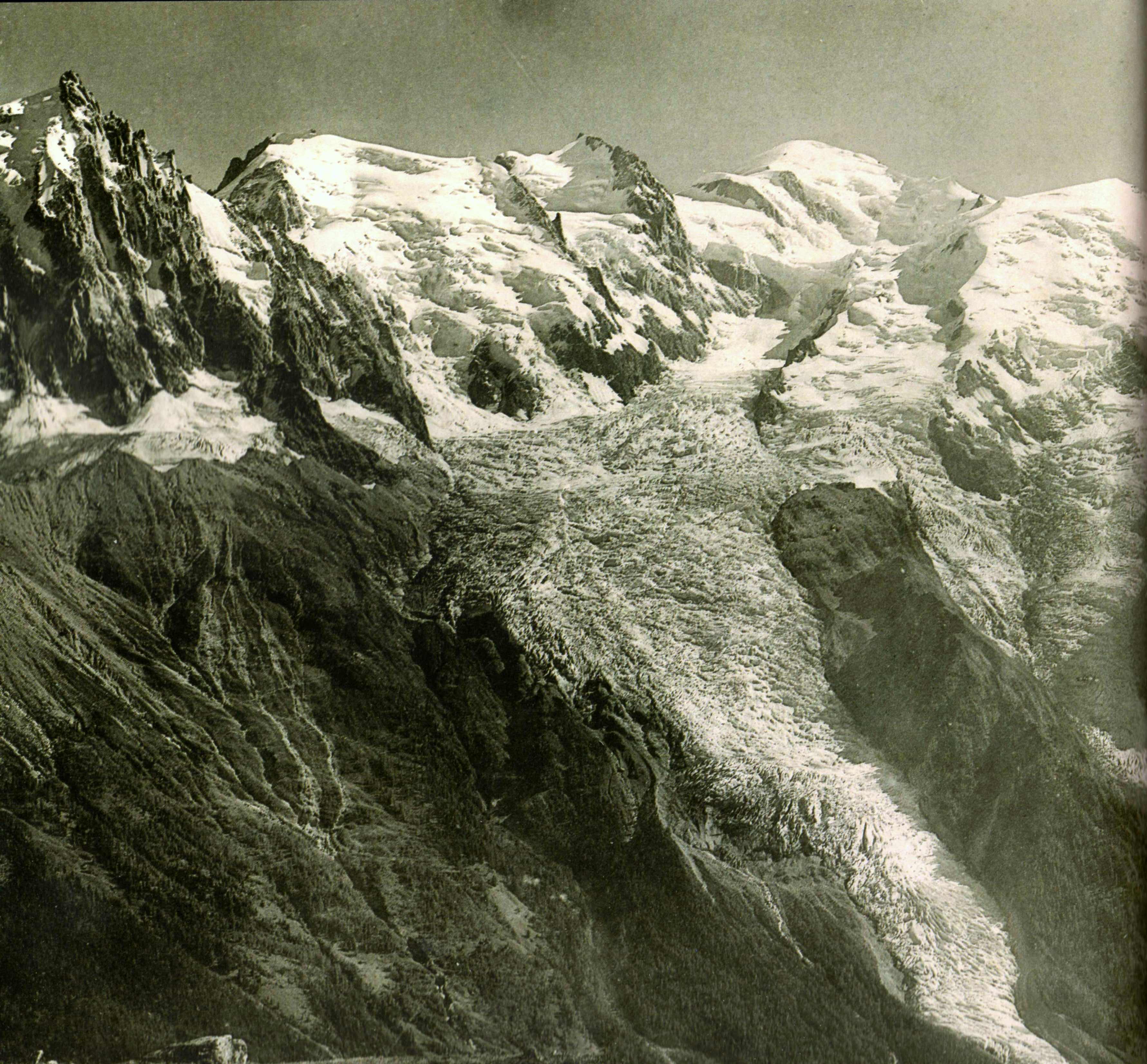 Вершина Монблана, вид из Planpraz. Фото 1880 года 