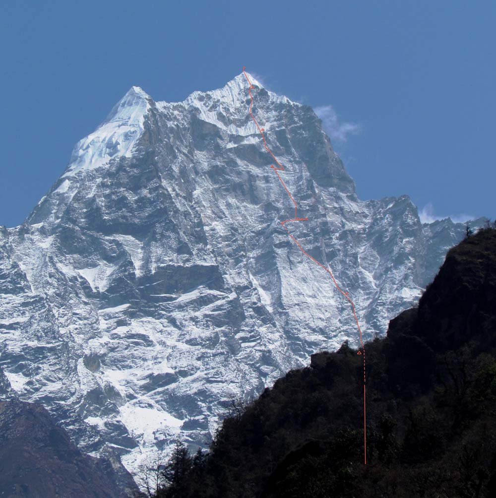  Кусум Кангуру (Kusum Kanguru, 6367 м, Непал, Кхумбу), маршрут "Проваливаясь в пустоту" / "Falling into the void" 