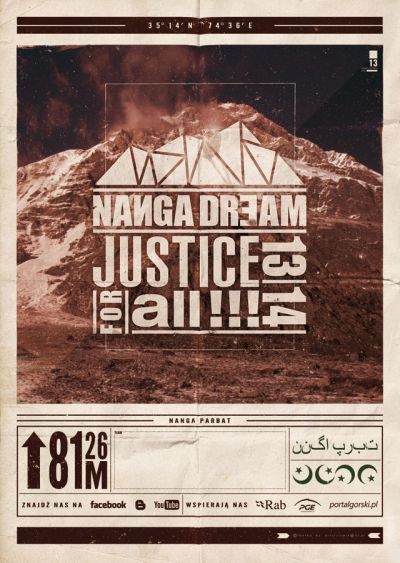 официальный логотип польской экспедиции "Nanga Dream – Justice for All 2013-2014"
