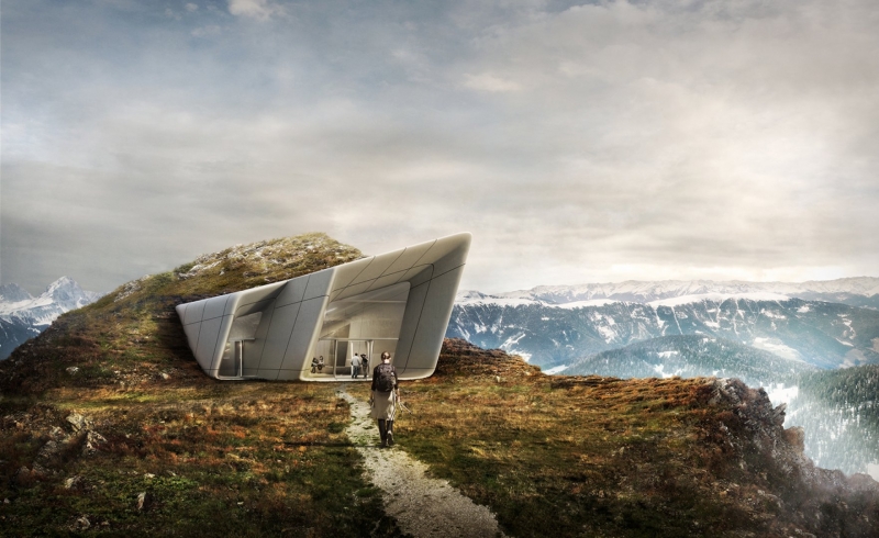 Проект горного музея Месснера в горе Plan de Corones в Доломитовых Альпах