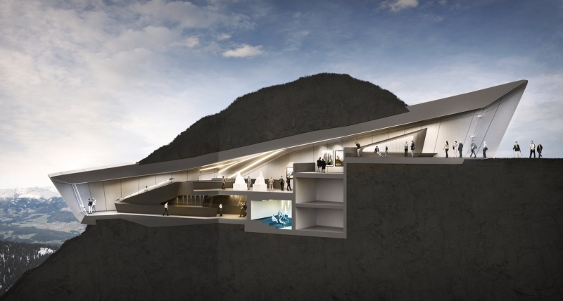 Проект горного музея Месснера в горе Plan de Corones в Доломитовых Альпах