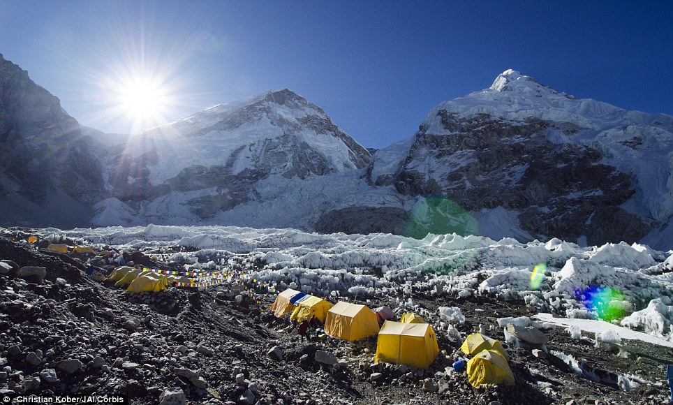 Вид на Базовый лагерь Эвереста
