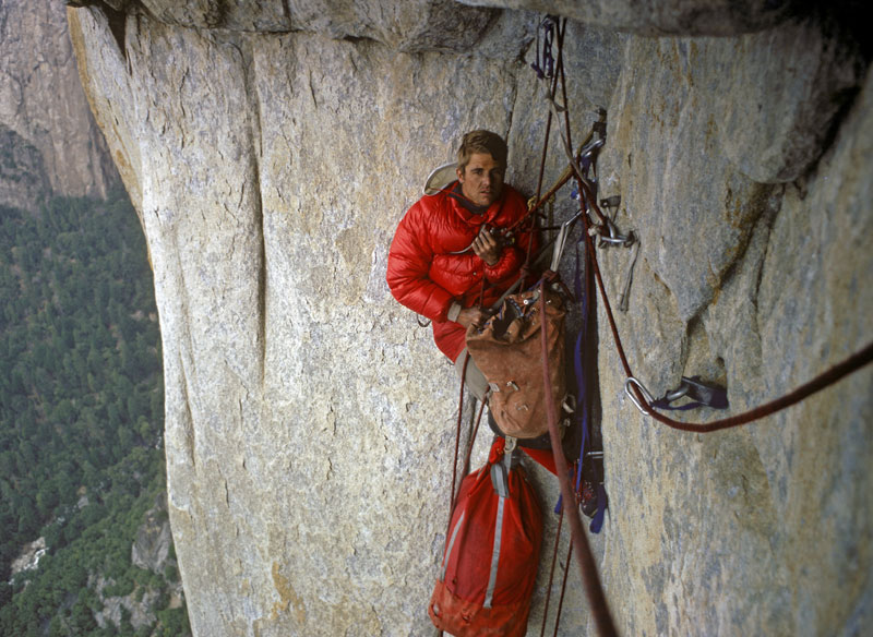  Петер Хабелер (Peter Habeler) на маршруте "Salathe Wall" на Эль-Капитан в Йосемитах