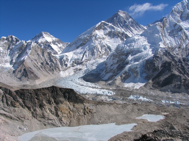 Вид на Эверест и Базовый лагерь