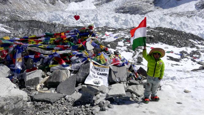 Харшит Саумитра (Harshit Saumitra) в базовом лагере Эвереста