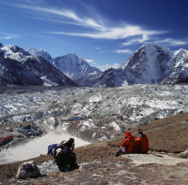 Вид на Ледопад Кхумбу с вершины Кала-Патхар (Kala Patthar)