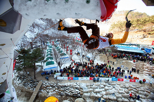 Cheongsong ice climbing