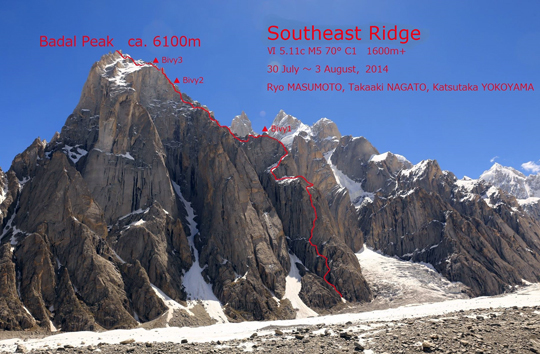 Маршрут восхождения на пик Бадал (Badal Peak, 6100 метров)