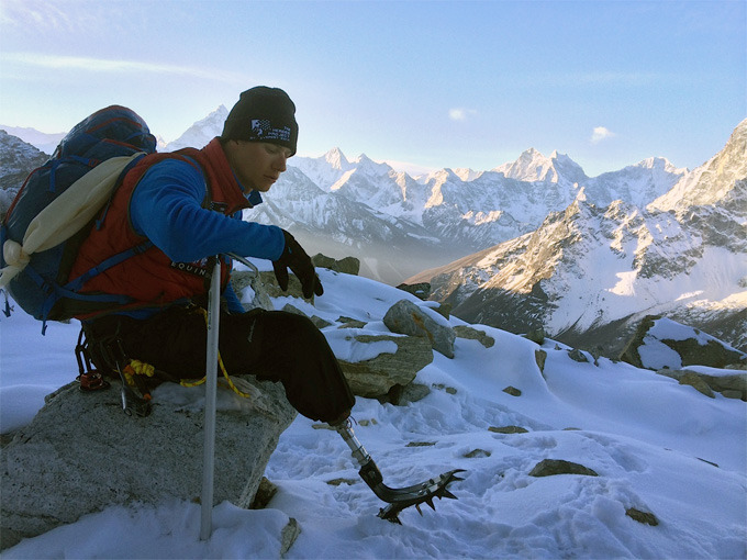 Чарли Линвилл (Charlie Linville) у Эвереста в 2014 году