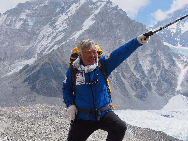  Юичиро Миура (Yuichiro Miura) на Эвересте, 2013 год