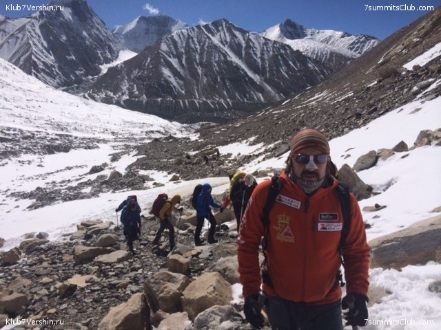 Эверест, Северная сторона. Акклиматизационный выход команды "7 Вершин". 22 апреля 2015 года
