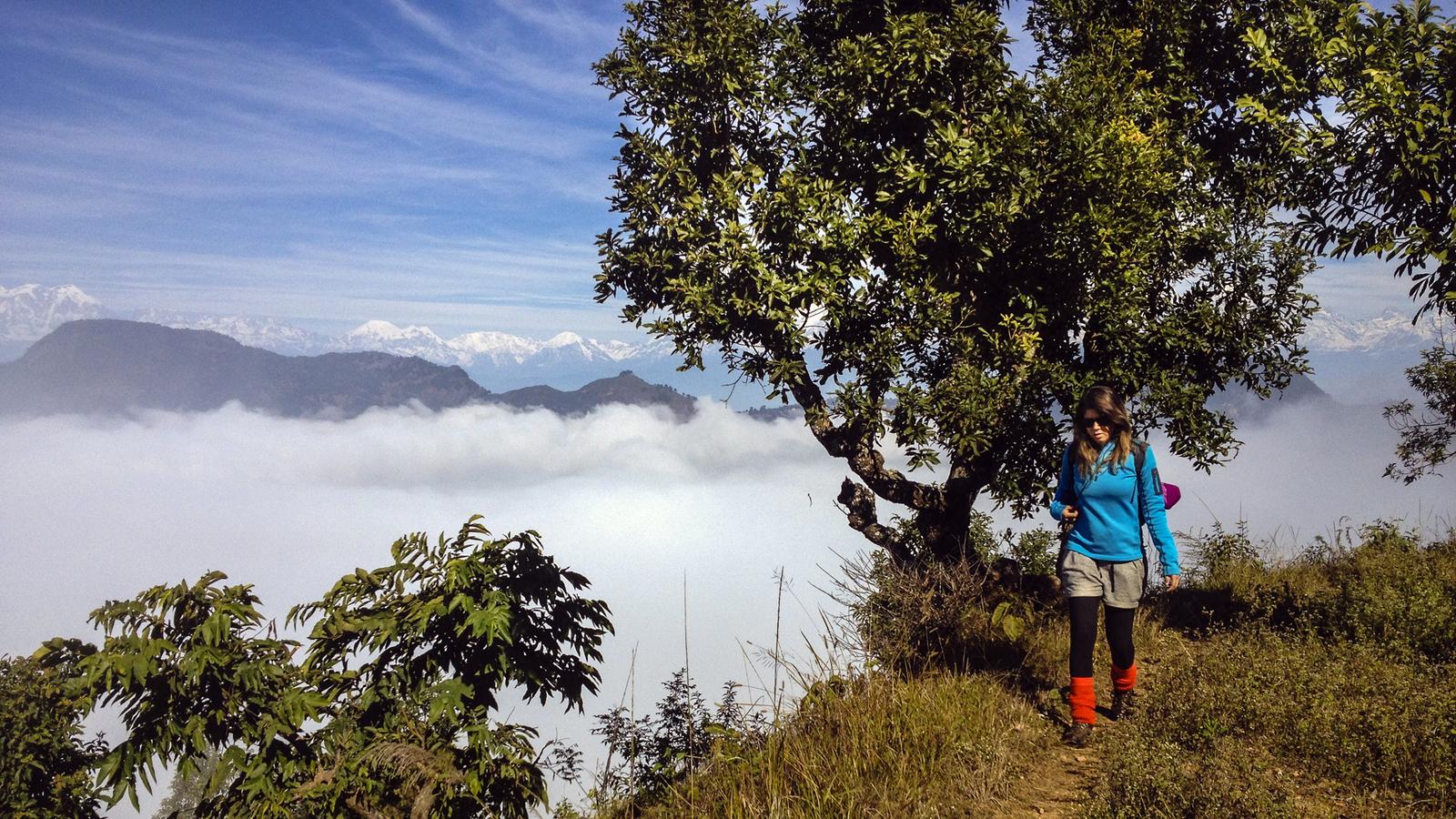 Прогулка над облаками: это не самый тяжелый туристический маршрут в Гималаях