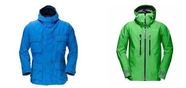 первая куртка Norrona с Gore-Tex (1977-й год)       и           куртка Norrona Troll Vegen с Gore-Tex Pro (2014-й год) 