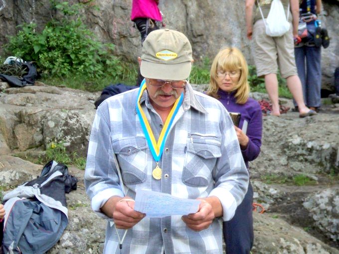 открытый чемпионат Украины по скалолазанию среди ветеранов на естественном рельефе (скорость, трудность)