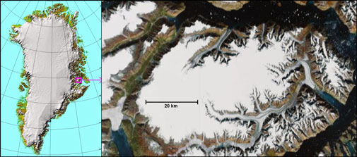 гора Mirror Wall, в регионе Renland в Гренландии