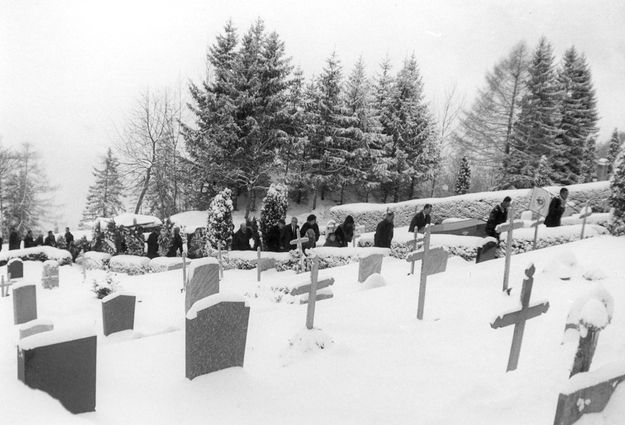 25 марта 1966 года: похороны Джона Харлина в г. Лейзан, кантон Во.