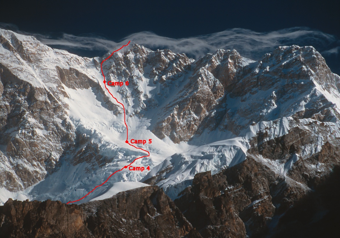 Канченджанга. Стандартный маршрут восхождения. Подробности маршрута на трех последних перед вершиной лагерей.