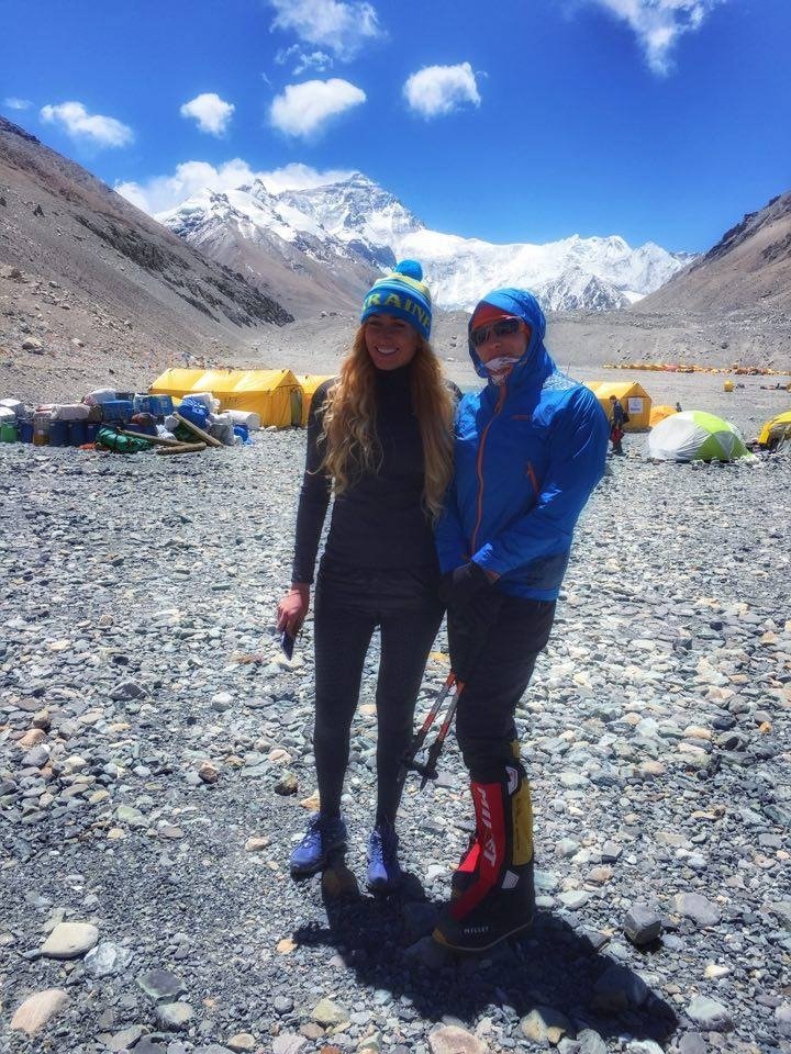 Ирина Галай и Татьяна Яловчак в базовом лагере Эвереста 
