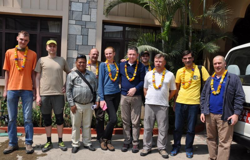 группа Харьковского альпклуба в Катманду. 27 апреля 2016 года 
