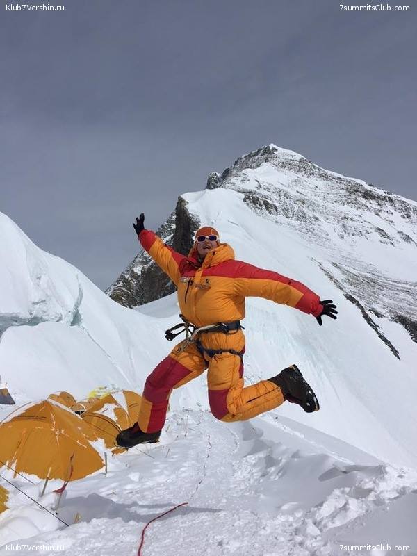 Людмила Коробешко на Северном седле Эвереста. высота 7000 метров