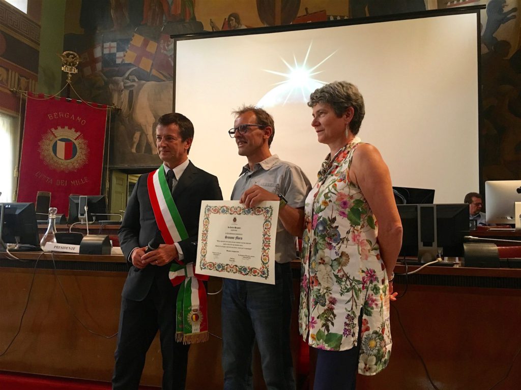 Симоне Моро (Simone Moro) стал почетным гражданином города Бергамо,